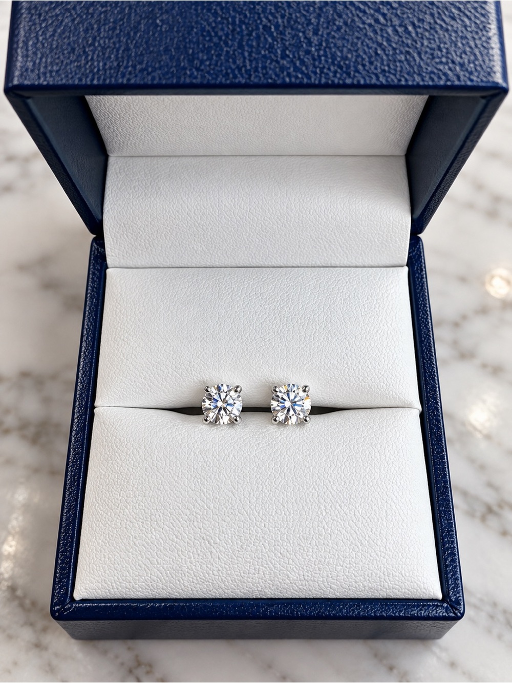 .85 CTW Moissanite Stud earrings 925 Sterling Silver New w/tags